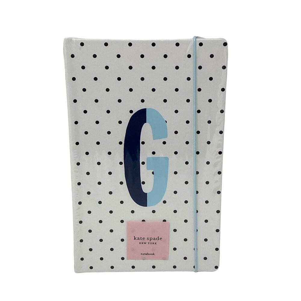 Kate Spade Sparks of Joy Letter G Polka Dot Notebook Stationery